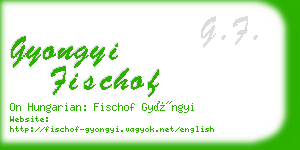 gyongyi fischof business card